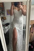 I am getting married in a month and didn't want to spend so much money on a dress I will get to wear once. This exceeded my expectations of what it would be like. Lovely quality. Didn't expect the small sequins on the embroidery, but it's an added bonus for me. Was worried about the straps, but it suits my body type. Little bit tight, but I was planning to get fitter in next month before wedding. Overall, I feel like a queen and can't wait to wear it on the best day of my life. - Lauren-Louise N.