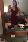 Wore this dress to a gala and it was perfect. Hugged all the right places and is a good quality, comfy dress. I felt sexy in the dress but still so classy in it. I wore three inch heels (so I was standing at approximately 5'6) and it was still way too long so I had to get it hemmed, but that's nothing new. Overall, very pleased with this dress! - Angelia H.
