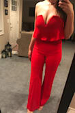 I want the black one so bad!!! I typically wear a 6/8 & the 6 fit well. It has plenty of stretch and a longer inseam for me to be able to wear 3" heels. The red will look great in Vegas but I probably won't have anywhere else to wear it which is why I would prefer the black. - Shannon D.