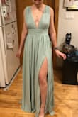 Really like the dress! It's a little heavy, but wears nicely. The colors was a little too pale with my skin, so I'll be re-ordering with a more dramatic color. Excited to wear to a wedding in May! - Haley F.