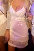 Gorgeous dress. Looks exactly like photo. I do wish the slip was a couple inches longer. - Cindy T.