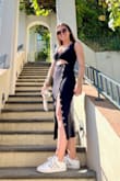This dress is so cute! A little tight on me through the hip area, but the waist and top fit perfectly. Great summer dress! - Teagan M.
