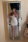 I love this dress! I have a small waitlist, but bigger hips, butt, and thighs, and this dress fits great. I do recommend that if you do have a thicker lower half, size up. I have a very athletic build, so I always size up in mini dresses to give my lower half some room. - Aspyn G.