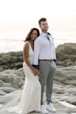 Finally found the perfect dress for my beach engagement photo. Dress hung just right on my body. The little train gives a bridal feel. Highly recommend! - Sommer P.