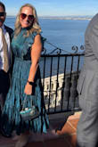I wore this to a wedding in January and it was very comfortable. Aside from the elastic waist started to irritate my skin a bit toward the end of the night, but I have sensitive skin sometimes. I received several compliments and I loved the color. - Klara L.