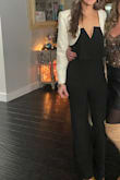 I got the black pantsuit last year and wore it to a work event with a blazer and again at New Year's with my Lulus cropped jacket. Fabulous fit. I just bought Navy, too. Love this jumpsuit! I'm 5'9" and can wear heels with this, no problem! - Jennifer R.