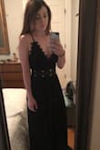 This dress is perfect! It's sexy without being too revealing. It's made of a great material too! I'll have to hem it a few inches since it's long on me but I can't wait to wear this! - Sabrina H.