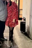 Bought this for a Valentine's Day dinner and it was perfect! It is not form fitting but also not too loose that you lose any structure/shape. I like the loose sleeves, and the length was fine, even though I was nervous about it. I got compliments about the color all night, it's a pretty and comfortable dress. - Madison C.