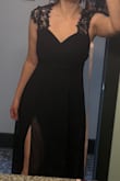 This dress is really nice! Definitely going to wear it.

Pros:
- Nice, thick material
- Don't have to wear a bra because the chest area has extra coverage

Cons:
- Dress is super long, I think anyone under 5'10 would need to get it hemmed
- The lace is a bit itchy (but not unbearable) - Julia D.