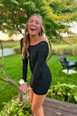 Super cute but def wouldve ordered bigger. If you have wider hips, it will run up throughout the night. I kept having to pull it down! - Madison M.