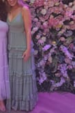 I bought this for a garden fairy themed Mom Prom. As other reviewers mentioned, it is a heavy dress, and the straps seemed thin. I did have to have it hemmed and had a few stitches sewn to close/better secure the bosom area, but it was comfortable, flowy for a long night of dancing, and looked great. The color was super flattering, and I did get a lot of compliments on it. - Shannon R.