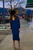 This is a true royal blue color, very vibrant and so pretty on.  My husband loved it on me! - Britt P.