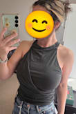 Some of the other comments mentioned this, but the front of this top isn't sewn on properly. Instead of the ruffles going all the way across, they fall down, giving a sort of cavewoman appearance. Such a bummer, because the model picture makes it look so cute! - Lauren P.