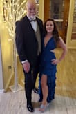 Got compliments all night at a winter formal! The dress material is comfortable. Teal color and ruffles are stunning, and I love the adjustable straps/strings in back. I'm 5'2 so I removed the bottom ruffle and it was perfect length with either heels or jeweled flat sandals. 
Thigh slit is well-placed on my frame. Built-in bra pads work well, no need for a bra. Will buy in another color! - Karen H.