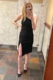 Bought this as a second option for my event and just to have a little black dress. Ended up wearing this one instead of my first choice. I love the slit and the straps. - Sarah T.