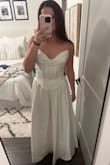 This is a beautiful dress, but the cup sizes are way too big for the waist size. Would need to get them altered and taped down to wear. - Kaile K.