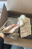 Love these heels! They look super chic, color is beautiful, and the square heel is ideal for outdoor/grass parties. - Maria F.