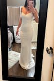 This dress fits me perfectly except for the length. I'll have to get it altered, but everywhere else was perfect. The dress has some stretch to it too, and makes me look curvier. I ordered 2 different Lulu dresses and am going with this one for my Gatlinburg wedding! - Chelsea D.
