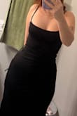The dress is very true to size. I love the material. - Alexis V.