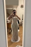 Was very long and also the size runs big. Size down! I made some adjustments, and I added some fabric on the bust because it was very big and had zero support. Quality 10/9 - Candelaria A.