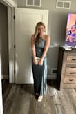 Such a pretty and comfortable dress! I'm 5'7 and the length was perfect with heels and by adjusting the straps a little. Wore to a winter gala, looking forward to wearing again. Got so many compliments! - Missy J.