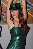 Super cute fit and fun for a recent Mardi Gras party.  It matched perfectly with my hat - Cindy H.