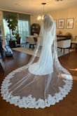 I was so surprised at the quality given the price of this dress. I had a Pinterest inspo pic of a dress that looked just like this, so I ordered it, and it is absolutely perfect.
It fits PERFECT, it is a little tight, but in a good way, as to say it's not loose/bagged at all. It's very form fitting on the torso and the back cut-out, and the buttons are absolutely gorgeous.
The train was also pretty long, and I was very surprised! I am 5'3, and 118 pounds, and I got a XS, and it's a perfect fit. I would definitely get your size because it's very true to sizing and form fitting.
I will break it down below:
- The top is a square neck cut, really beautiful, and shows off collar bones.
- It's all double lined, so not see through at all, very good thick material - honestly feels better than some of the dresses I tried on in boutiques.
- The color is ivory white! Not off white or warm toned at all, very true white.
- There are some buttons on the back, not all the way down, but halfway about. - Cynthia K.