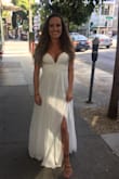 I bought this dress for my wedding. We did something simple and this model was perfect.
The dress fit just like in the picture, great quality too!! 
I got so many accomplishment for the dress.
Note: most Lulu's dresses are pretty long. This model was perfect in the body, but I had to make it shorter (which isn't a problem at all). - Luana H.