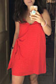 I like this wrap dress, it's effortless and comfortable. Perfect for spring or summer days, going to the beach, the red is a lovely color. I'd buy it again in another color for sure.
Only things is I wish the button was sewn on better. - Katherine N.