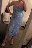 I bought this for my wedding welcome dinner and I absolutely love the material and the fit - it can be hard to find a good dress for my bust size but this is super comfortable and the floral pattern is stunning! Very flattering for the belly area too. - Megan K.