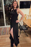 Loved the dress! I feel like I need no shapewear (where I find myself needing it with other dresses).  Fits my frame great.  Have to get it hemmed a few inches. - Sarah M.