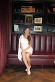 This dress was adorable!!!! Got so many compliments. The sleeve is SO fun! I have a large chest, and it really tucked me in nicely with this strapless bra. I think my chest made it pull in the belly area, so I had to wear spanks, and it rode up a little bit, but it was perfect! - Maryann F.