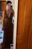 The dress is so pretty & I love it. However, I ordered a S, which is my typical size from the website. I am 122 lbs, 5'5", and my cup size is a 32B/30C. If you are smaller chested and around my height, definitely size down! I returned and got an XXS small. The straps do not tighten much at all. I am much more confident that the XXS will stay secured, but would do an XXXS if possible. The waist is breathable & stretchy overall and it still gives that semi-loose fit (not too snug) even after sizing down. Lastly, being average height and wearing 1.5-inch heels, the dress is super long, but after hemming it up, it fits great length-wise. You could just wear higher heels, but my boyfriend is on the shorter side. Overall, the quality is really great, and the colors are absolutely gorgeous. I would recommend still purchasing!! 1st pic (XXS), 2nd pic (S) - Ciara A.