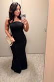 I wore this to a wedding and was very happy with it. I had to get it hemmed because I am on the shorter side. But it was perfect for the event. - Gina D.