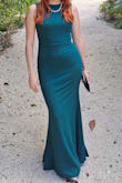 Dress is beautiful. Very comfy, good quality, flattering. I loved wearing it. - Julia M.