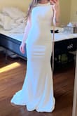 This dress was not originally my first wedding dress pick - but something told me to order this one and give it a try, and I am so glad I did. This dress fits like a glove, it makes me feel so beautiful! - Sarah D.