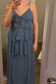 This dress fits me perfectly! Literally like a glove. I am in a wedding in Italy in May, and the welcome party attire is a blue color scheme. I love the detail of the lace, and I feel so beautiful in it. If you're thinking about buying it, do it!! - Stefanie M.