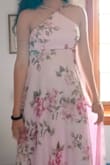 I am 110 pounds, 5'4 and size XS was too small. However, I love the dress. It is beautiful. Excellent service. - Arlyn C.