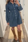 Pockets and absolute perfection! Snugs right below the bra line which is very flattering. Felt so cute! - Stephanie R.