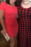 This is SUCH a great Bodycon dress! It's like spanx built into a dress! It's not a midi-length but it also doesn't go up your butt either!! It's really perfect! The color is very pinky/coral and PERFECT for Spring, Summer and ever Fall!!! I wore gold leafy earrings but you can also do some color as well!!! Can't wait to wear this to another wedding, etc.!!! This is SUCH a classy dress! In the photo it wasn't off my shoulders as it should be worn but I love it! - Tiffany G.