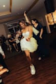 This was the cutest, funnest second dress I could've thought of for my wedding. Had so much fun dancing all night in it. Super comfy, flowy and stays in place through intense dancing! - Suravi R.