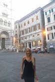 I wore this dress all over Milan and on a trip to Scotland on a night out. Both times I received so many compliments. It is a great material that is thick enough to hide panty lines. It has a nice stretch to it as well that hugs your body in all the right places. I wore a low cut strapless bra with it and it was perfect! Can definitely be dressed up or down. Love it! - Mariah F.