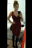 This is such a pretty dress. The scallop detailing takes it to the next level. It's a nice quality material that doesn't require a slip, but still hides underwear lines. I got so many compliments when I wore it out for a date night - it hugs you in all the right places and is stretchy enough to fit many body types! So flattering! - Mariah F.
