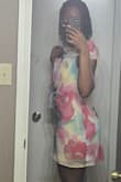 This dress is super cute, flattering, etc. The only minor issue I have is that it's a tad bit too short. Granted, I am very bottom heavy, so the dress itself is not the issue. My booty is big. If I were flatter in the back, it would be better. I'm probably going to add a little bit of fabric for my own comfortability. It fits a little loose, but I did lose 30lbs. Can't wait to wear this out with my girlies!!! - Lisrielle V.