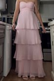 I ordered this dress for prom, thinking it was going to be too long because the model in the picture was 5'10, but with heels, the length was perfect - Melissa D.