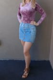 This skirt is perfect! It cuts right below your waist and it has room in the back so it doesn't cause you to have pancake butt like so many other denim skirts. The multicolors are fun and the material is soft.
This skirt could not be better!! - Alexis M.