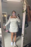 The lace is beautiful; the breast area is a tiny bit loose but not too noticeable. Good contender for my graduation dress! - Jordan S.