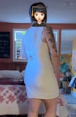Literally so pretty. I love it. A little tight on the hips. - Rachel M.
