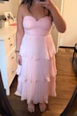 This dress is perfect if you want to eat a lot and not have to suck it in! I also love it because I don't have to get it hemmed. - Olivia F.