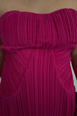 I loved the color of this dress and was really hoping it would work, but it didn't. The quality of the fabric was exactly as pictured and the style is great. The issue was what others had said - the bunching. For me the bunching was under the chest area and the zipper in the back. The zipper did not sit straight and there was this weird fabric under the bust. - Bahareh H.